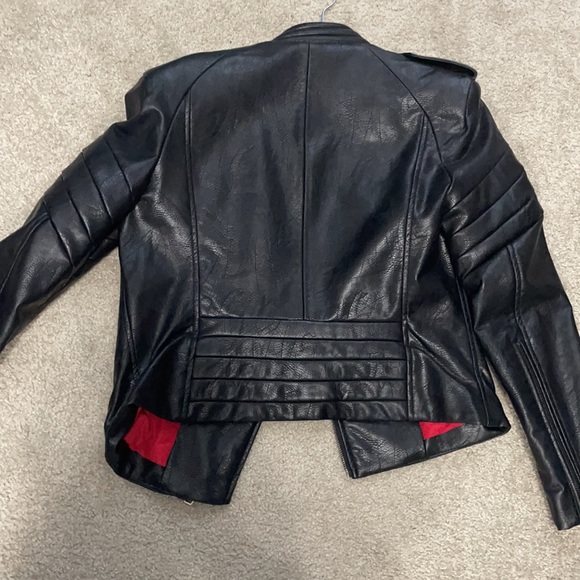 Zara Faux Leather Biker Jacket Small - Picture 7 of 7